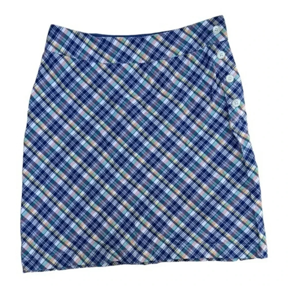 Tommy Hilfiger Womens Size 4 Preppy Plaid Cotton Mini‎ Skirt Blue Red Yellow​​​